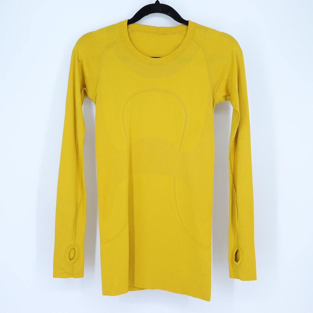 Lululemon Swiftly Tech Shirt Honeycomb Yellow Long Sleeve Active Women's 4
